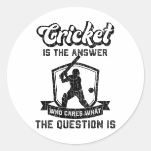 Cricket Lustig Es Ist Die Antwort Grafik Für Spiel Runder Aufkleber