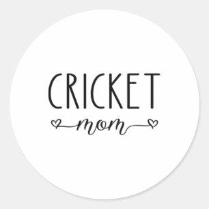 Cricket-Mama  Runder Aufkleber