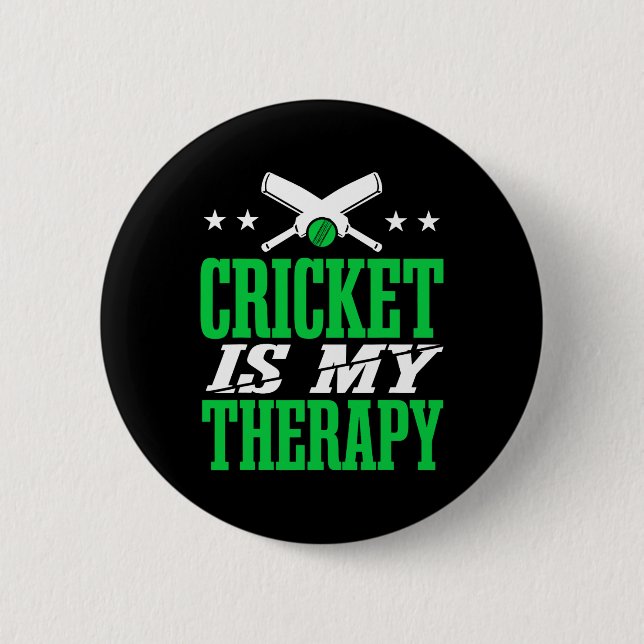 Cricket Männer Cricket Spieler  Button (Vorderseite)
