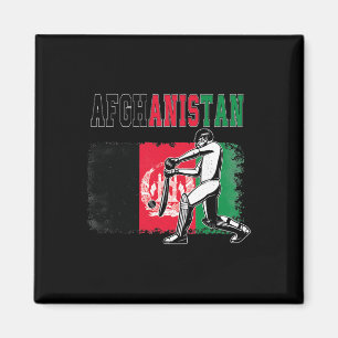 Cricket mit Afghanistan Flagge Team Cricketer Fan  Magnet