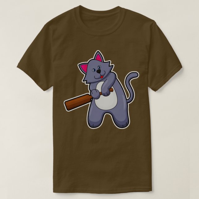 Cricket mit Cricket-Fledermaus T-Shirt (Design vorne)