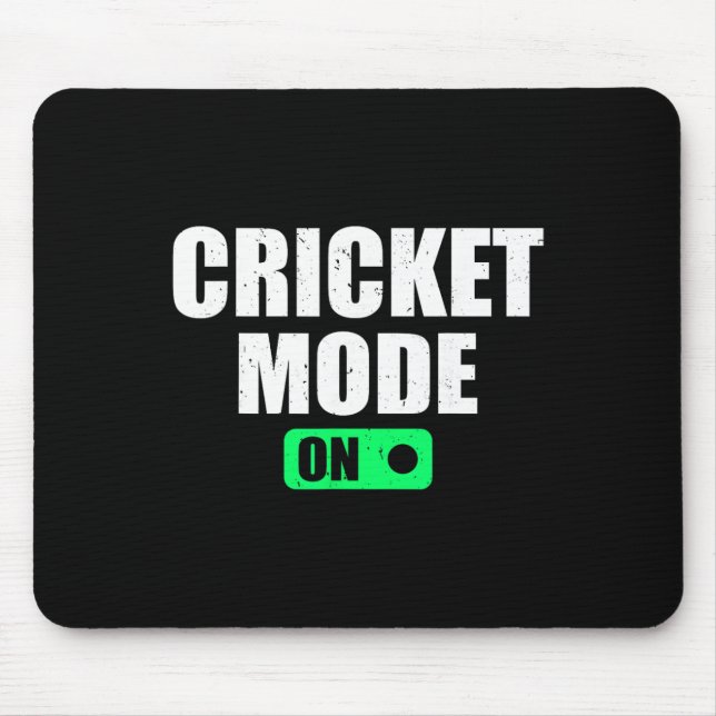 Cricket-Modus Ein - Cricketspieler Cricket Spieler Mousepad (Vorne)