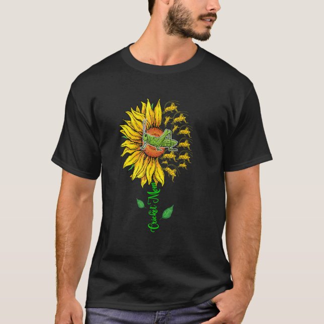 Cricket Mom Cute Sunflower Crickets Lover Mother's T-Shirt (Vorderseite)