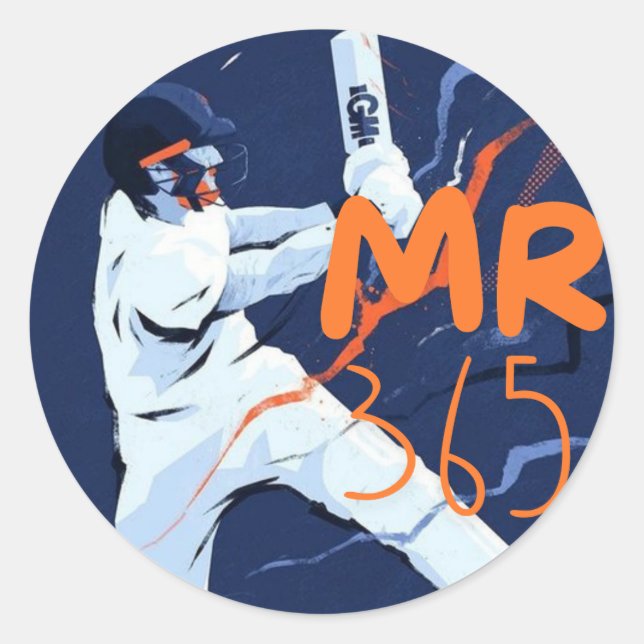 Cricket Mr. 365 Runder Aufkleber (Vorderseite)