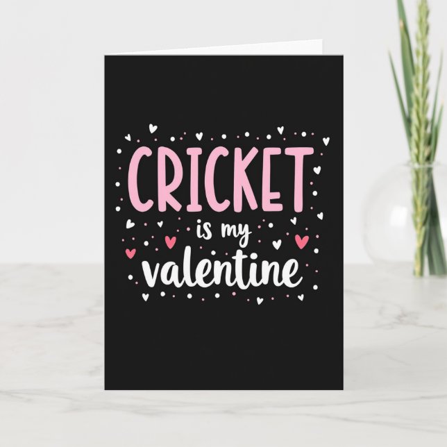 Cricket My Valentine Card Karte (Vorderseite)