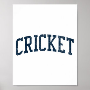 Cricket Nc Vintage Athletic Sports Jsn2 Navy Druck Poster