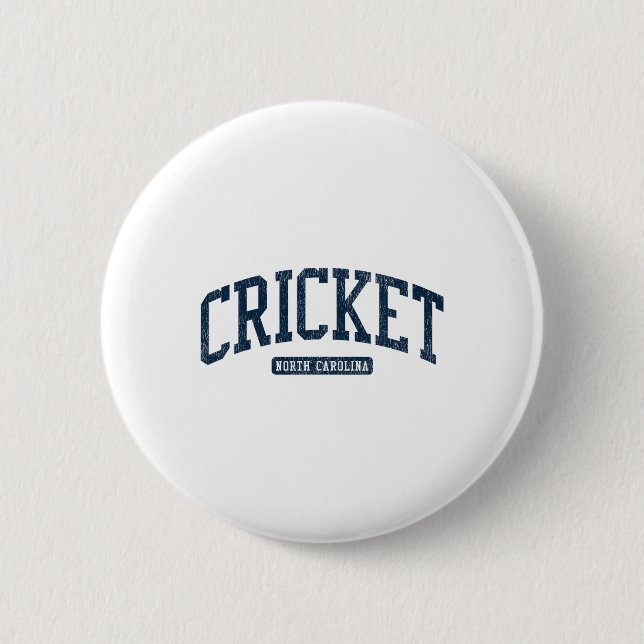 Cricket North Carolina Nc College Universitätsstil Button (Vorderseite)