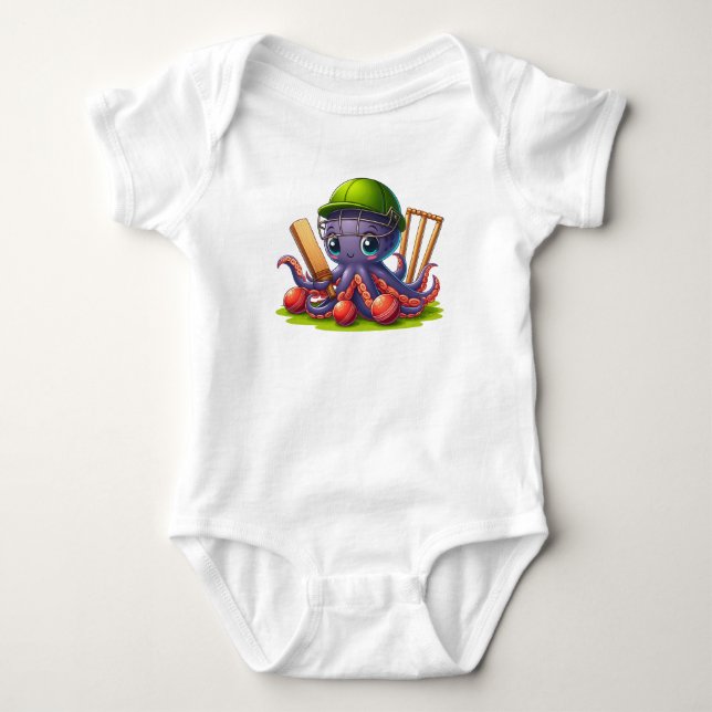 Cricket Octopus Baby Strampler (Vorderseite)