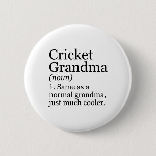 Cricket Oma Definition Lustig Sarkastisch Sport  Button