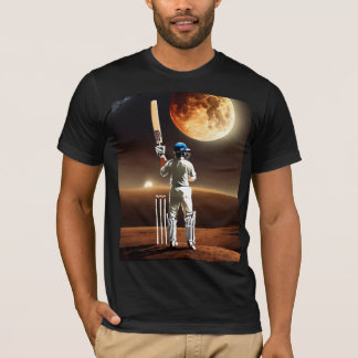Cricket on Moon - Einzigartiger T - Shirt der Spor