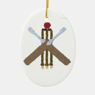 Cricket Oval Tree Ornament