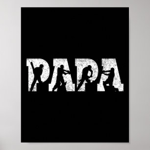 Cricket Papa Cricket Männer Vatertag Vintage Poster