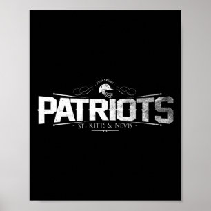 Cricket Patriots St. Kitts und Nevis Distressed Poster