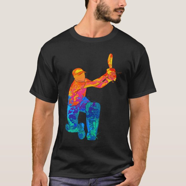 Cricket Player Boys Sport Crickets  1 T-Shirt (Vorderseite)