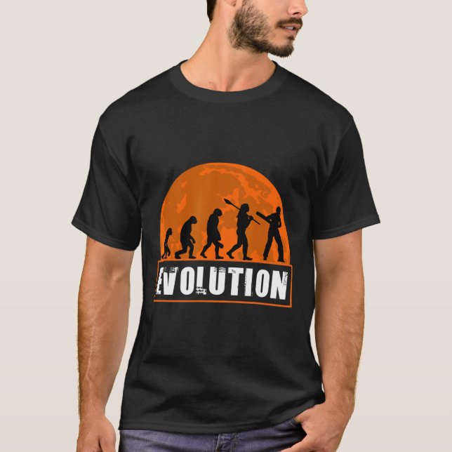 Cricket Player Funny Cricket Human Evolution  T-Shirt (Vorderseite)