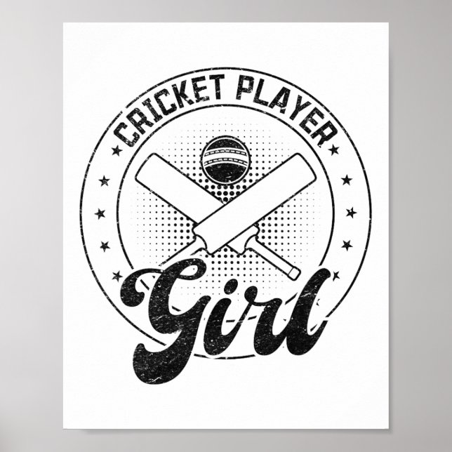 Cricket Player Girl  Poster (Vorne)