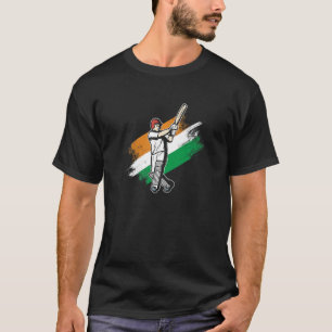 Cricket Player India Flag Indisches Cricket Team C T-Shirt