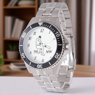 Cricket Player Sports Athlete Bowler Games Armbanduhr