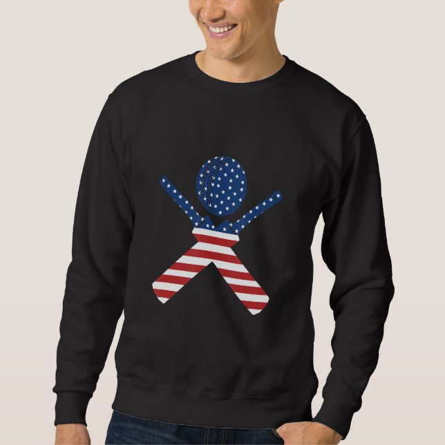 Cricket Player Sports Cricket Bats American Cricke Sweatshirt (Vorderseite)