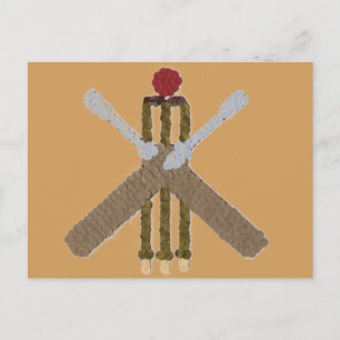 Cricket-Postkarte Postkarte