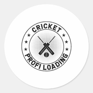 Cricket-Profi Loading - Cricket-Spieler Cricketing Runder Aufkleber