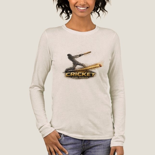 Cricket Pure Passion Gold Motion Women’s Tri-Blend Tri-Blend Shirt (Vorderseite)