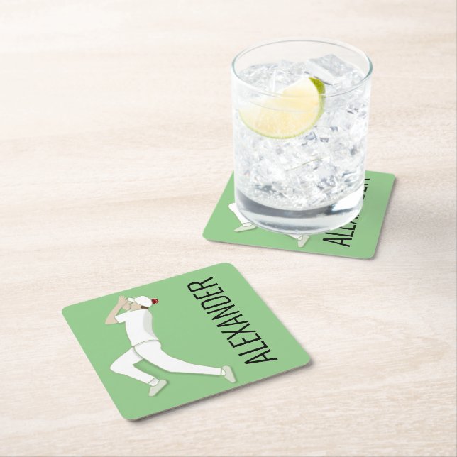 Cricket Rechteckiger Pappuntersetzer (Vor Ort)