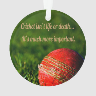 Cricket Red Ball Funny Motivierend Ornament