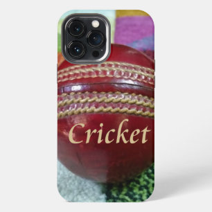 Cricket: Rote harte Ball-Kunstprint iPhone 13 Pro Max Hülle