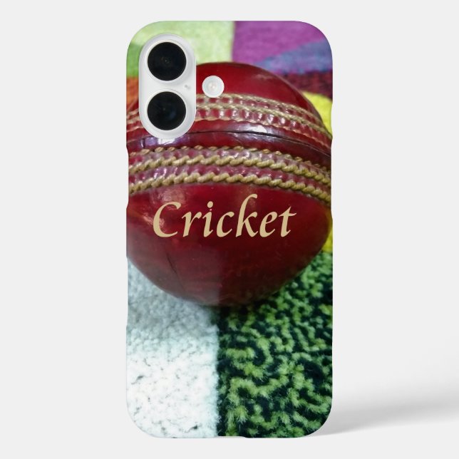 Cricket: rote Kunsthandwerksdrucke Case-Mate iPhone Hülle (Rückseite)