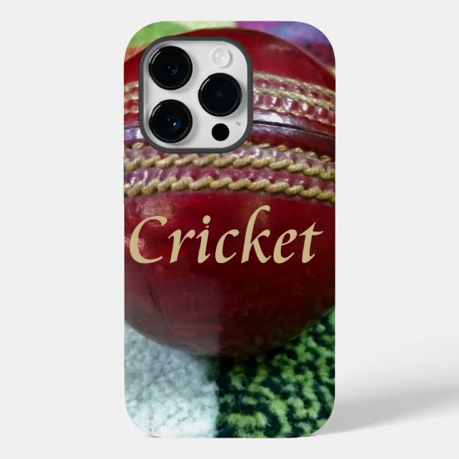 Cricket: rote Kunsthandwerksdrucke Case-Mate iPhone Hülle (Rückseite)