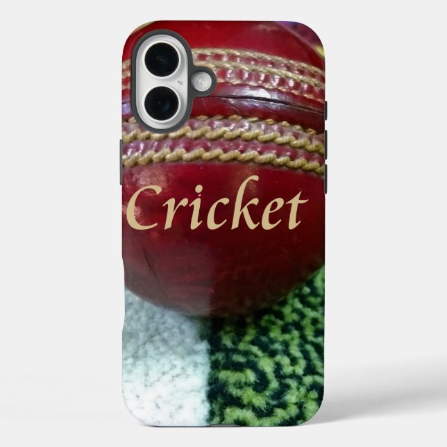 Cricket: rote Kunsthandwerksdrucke Case-Mate iPhone Hülle (Rückseite)