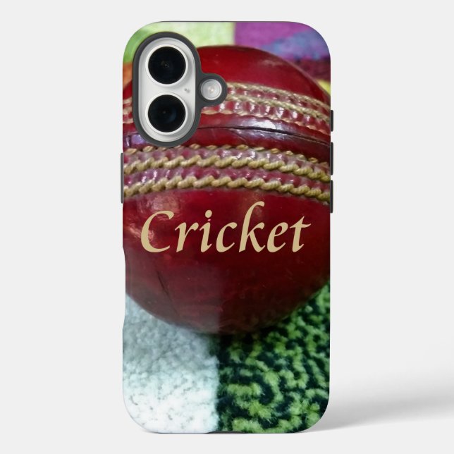 Cricket: rote Kunsthandwerksdrucke Case-Mate iPhone Hülle (Rückseite)
