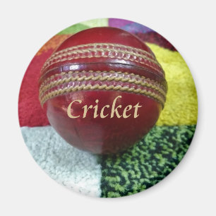 Cricket: rote Kunsthandwerksdrucke Magnet