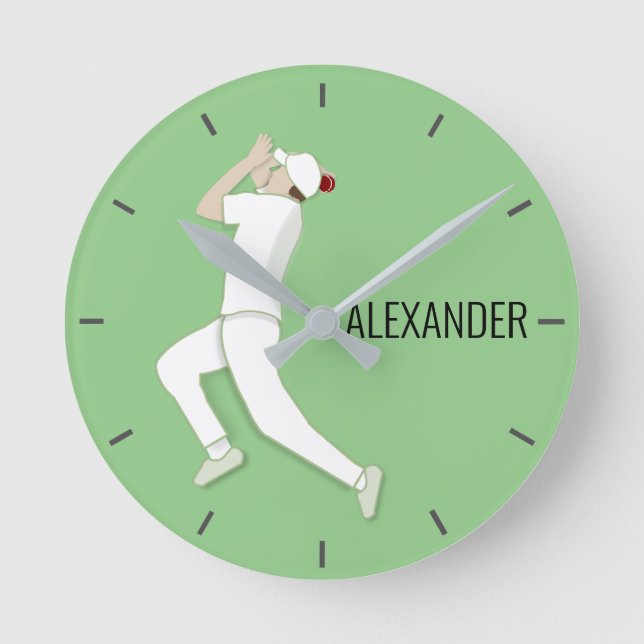 Cricket Runde Wanduhr (Vorderseite)