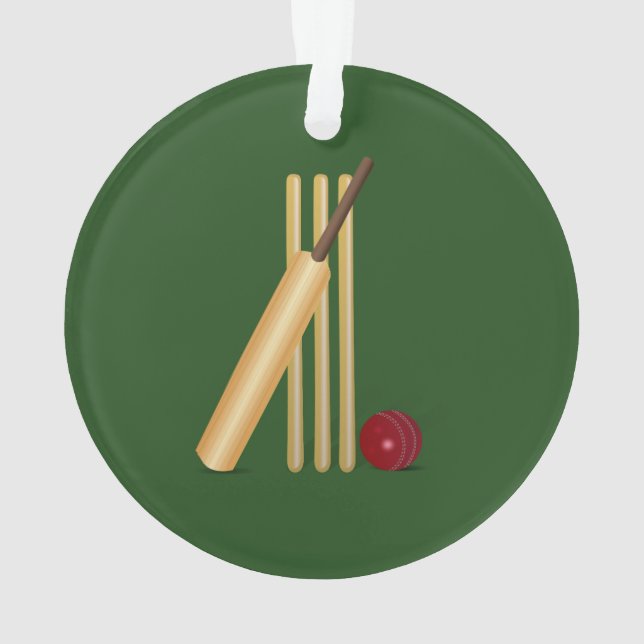 Cricket - Schläger, Schläger und Ball Ornament (Rückseite)