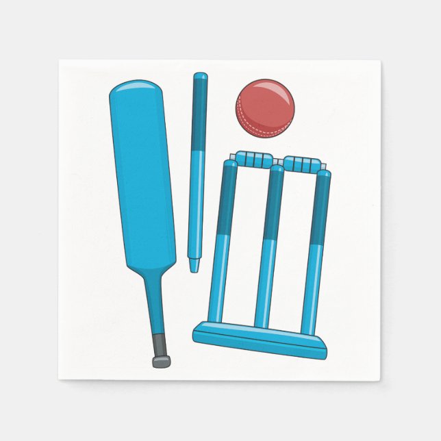 Cricket Set Paper Napkins Serviette (Vorderseite)