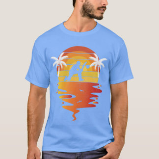 Cricket-Shirt Retro-Sonnenuntergang 70er Jahre Vin T-Shirt
