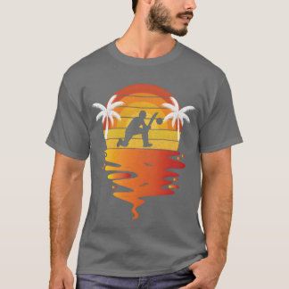 Cricket-Shirt Retro-Sonnenuntergang 70er Jahre Vin T-Shirt
