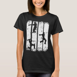 Cricket-Silhouette - Cricket-Spieler Cricket-Fan T-Shirt
