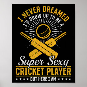 Cricket-Spiel Cricketing - Super Y Cricket-Spieler Poster