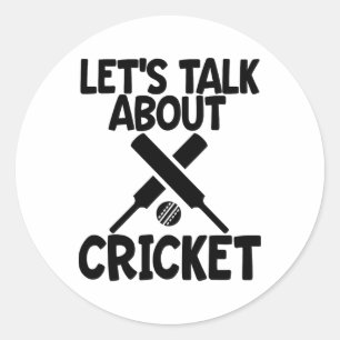 Cricket-Spiel für Männer, lasst uns über Cricket s Runder Aufkleber