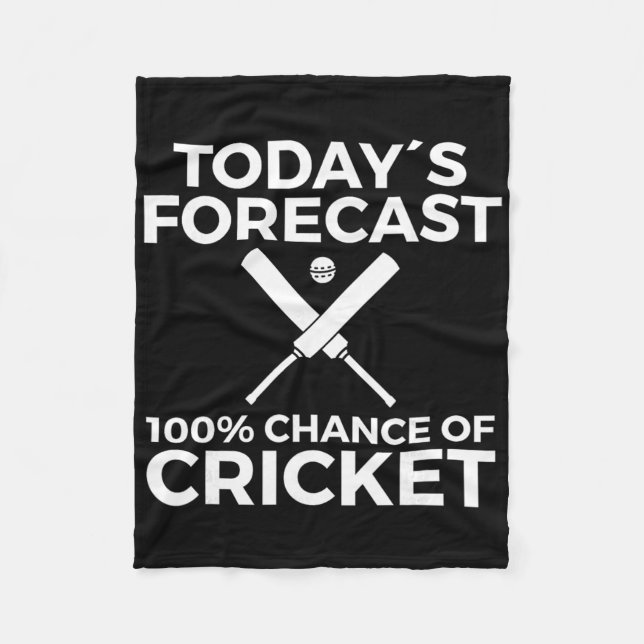 Cricket-Spieler  Fleecedecke (Vorderseite)