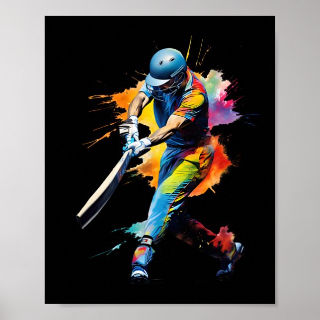 Cricket-Spieler-Spiel  Poster (Vorne)
