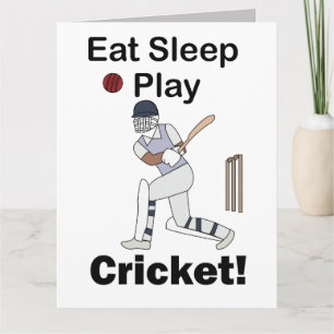 Cricket Sport Essen Schlafen Spielen Cricket Karte