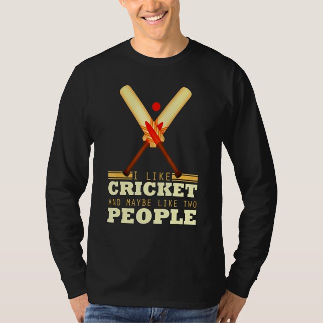 Cricket Sport Jersey Cricket Shows Cricket Bat Cri T-Shirt (Vorderseite)