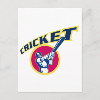 Cricket Sport Schlagmann Postkarte