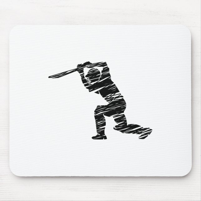 Cricket Sport Spieler 1  Mousepad (Vorne)