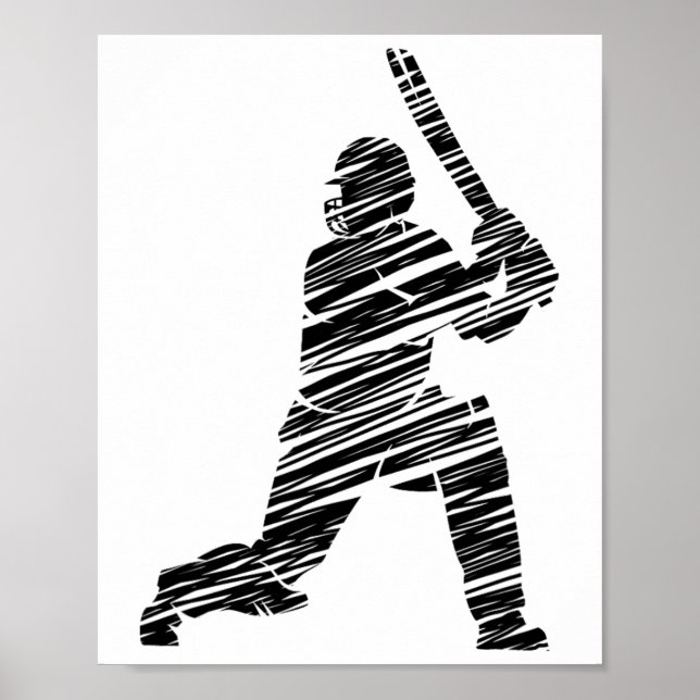 Cricket Sport Spieler 8  Poster (Vorne)
