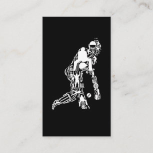 Cricket Sport Symbols Cricket Player Visitenkarte